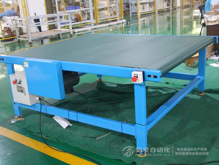 藍色碳鋼烤漆大線結構皮帶輸送機