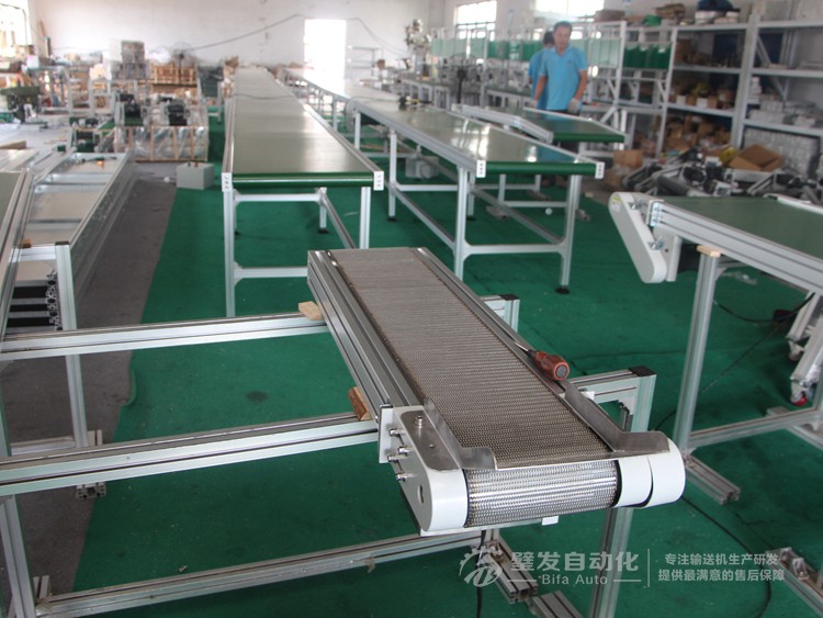 小型型材結構不銹鋼網鏈輸送機 小型型材結構不銹鋼網鏈輸送機